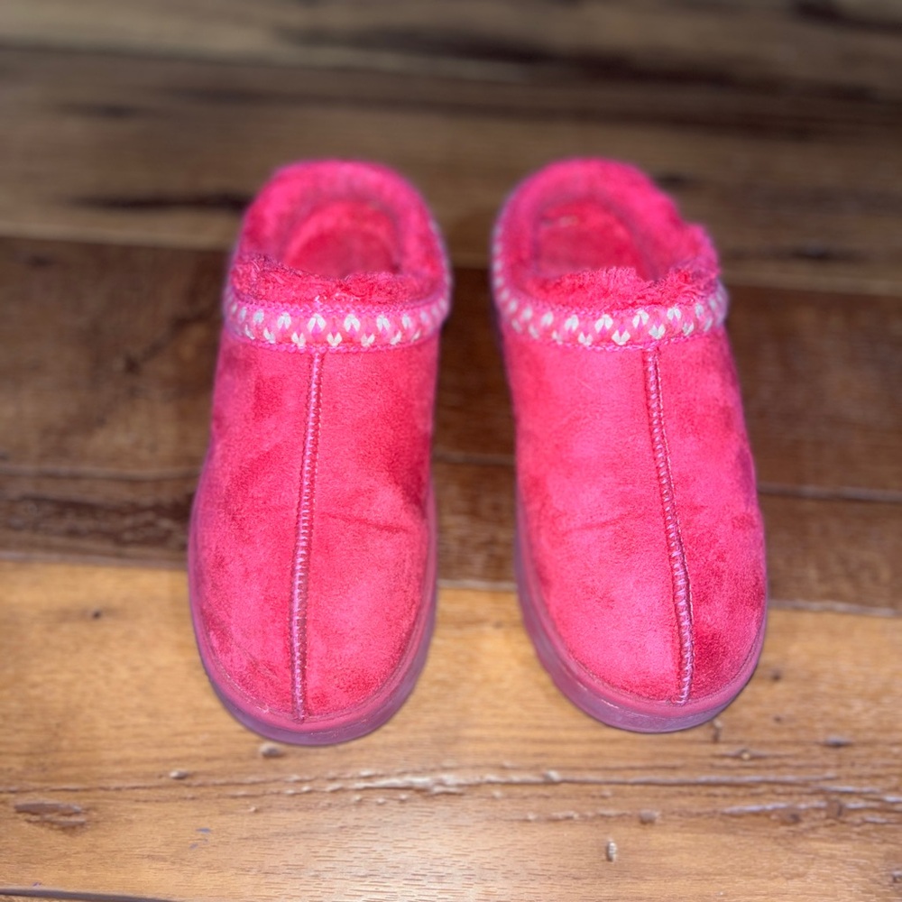 Sonoma Hot Pink Faux Fur Clogs for Girls- 13